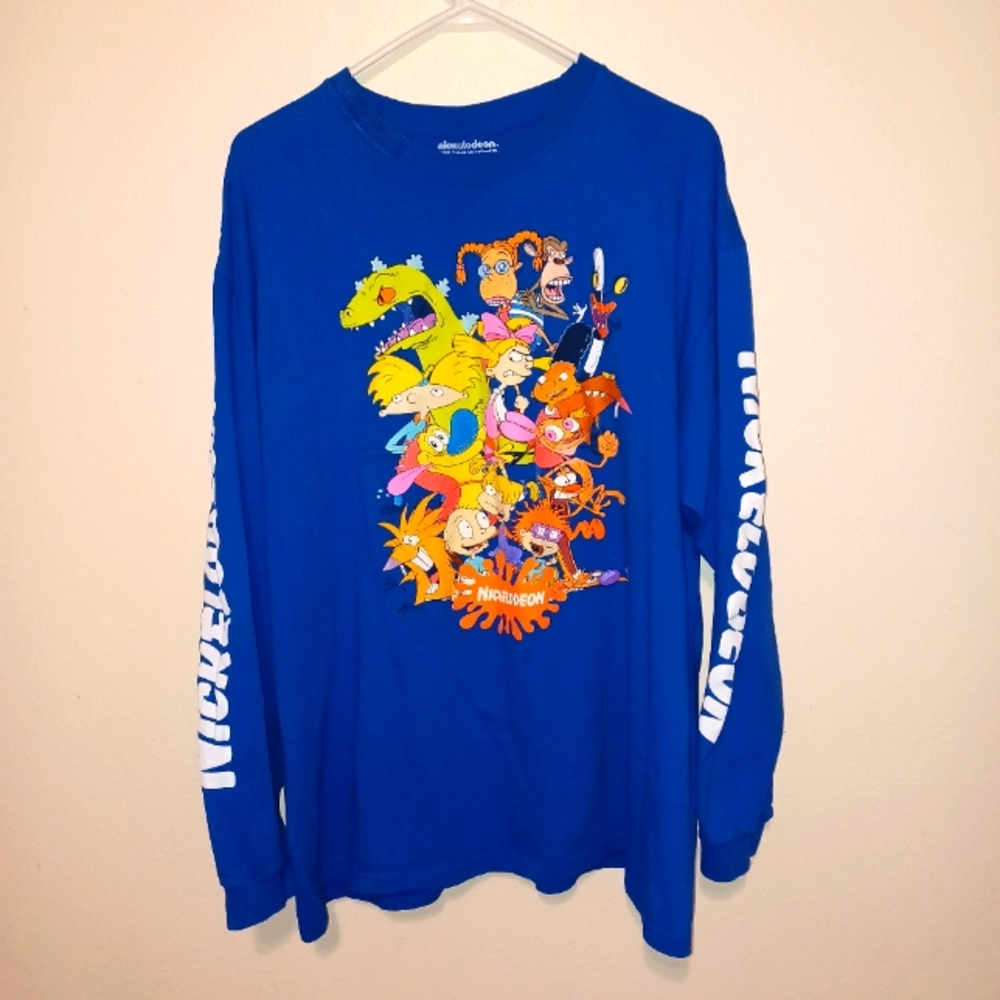 Nickelodeons Cartoon Characters Long Sleeve Tee